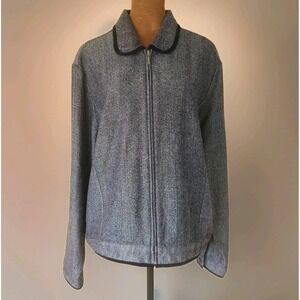 NWT Christopher Banks Jacket Size XL Zip Up Herringbone Women's‎ Fall Winter